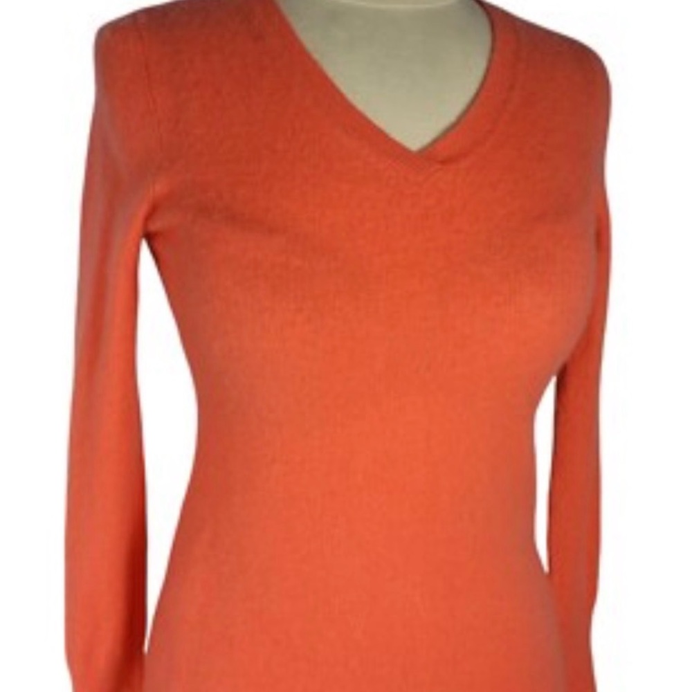 Alex Marie Women's V-Neck Sweater in Orange